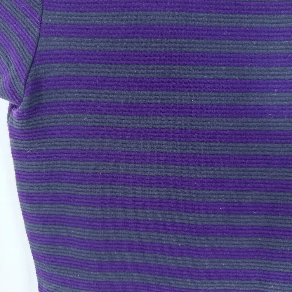 Ralph Lauren Girls Purple Striped Knee Length Dress Size XL 16